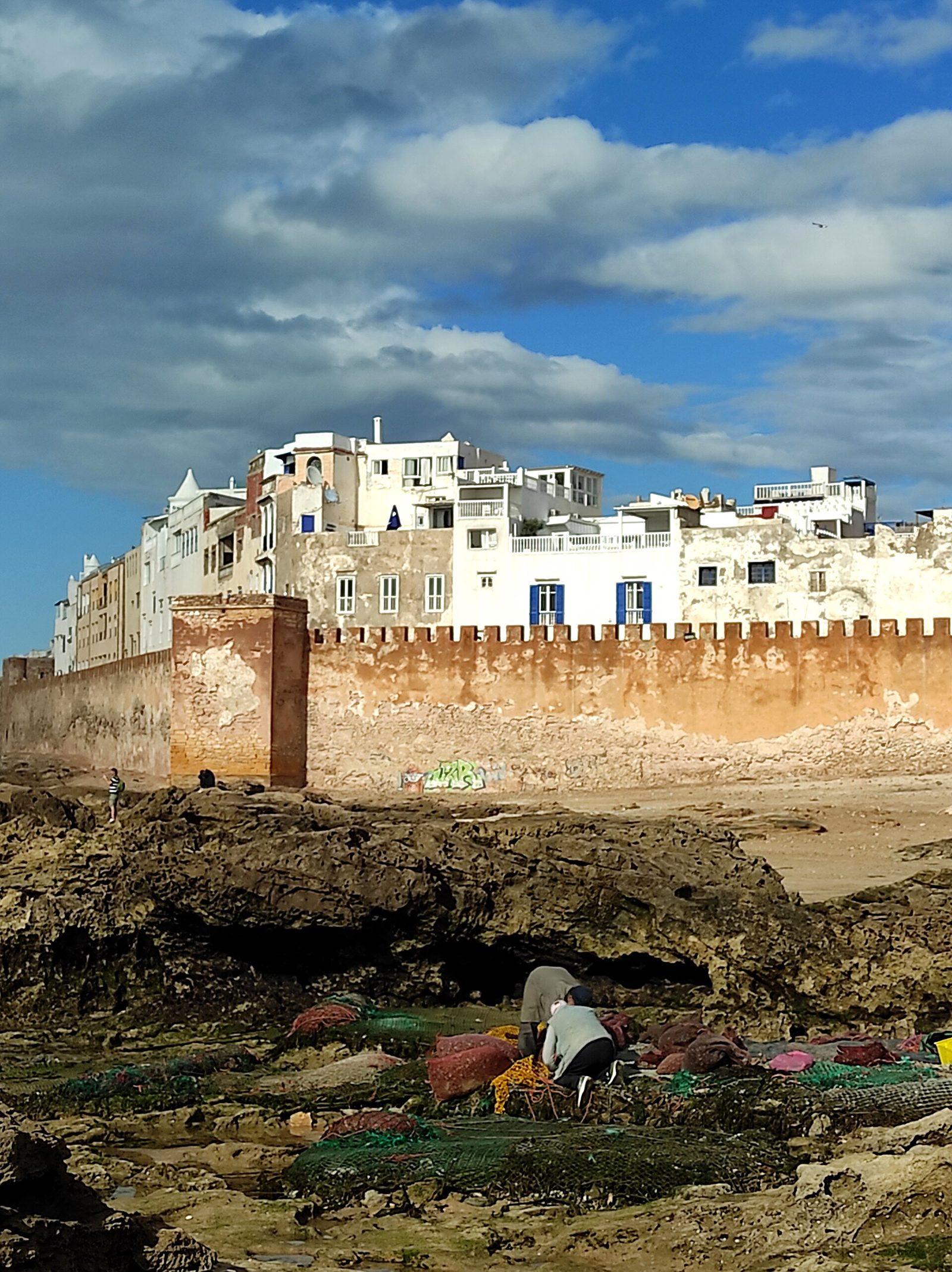 Zeewaarts gerichte muren van de medina van Essaouira